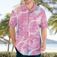 Japanese Koi Fish Hawaiian Shirt Pink Wagara Palaka Honohono Pikake Lei LT9 - Polynesian Pride