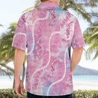 Japanese Koi Fish Hawaiian Shirt Pink Wagara Palaka Honohono Pikake Lei LT9 - Polynesian Pride