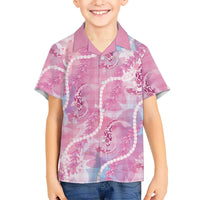 Japanese Koi Fish Hawaiian Shirt Pink Wagara Palaka Honohono Pikake Lei LT9 - Polynesian Pride