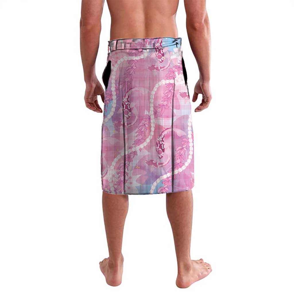 Japanese Koi Fish Lavalava Pink Wagara Palaka Honohono Pikake Lei