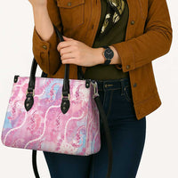 Japanese Koi Fish Leather Bag Pink Wagara Palaka Honohono Pikake Lei LT9 - Polynesian Pride
