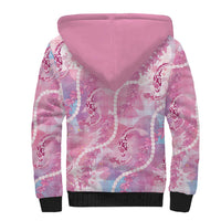 Japanese Koi Fish Sherpa Hoodie Pink Wagara Palaka Honohono Pikake Lei LT9 - Polynesian Pride