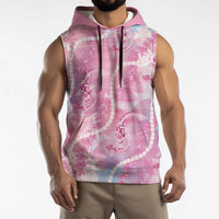 Japanese Koi Fish Sleeveless Hoodie Pink Wagara Palaka Honohono Pikake Lei LT9 - Polynesian Pride