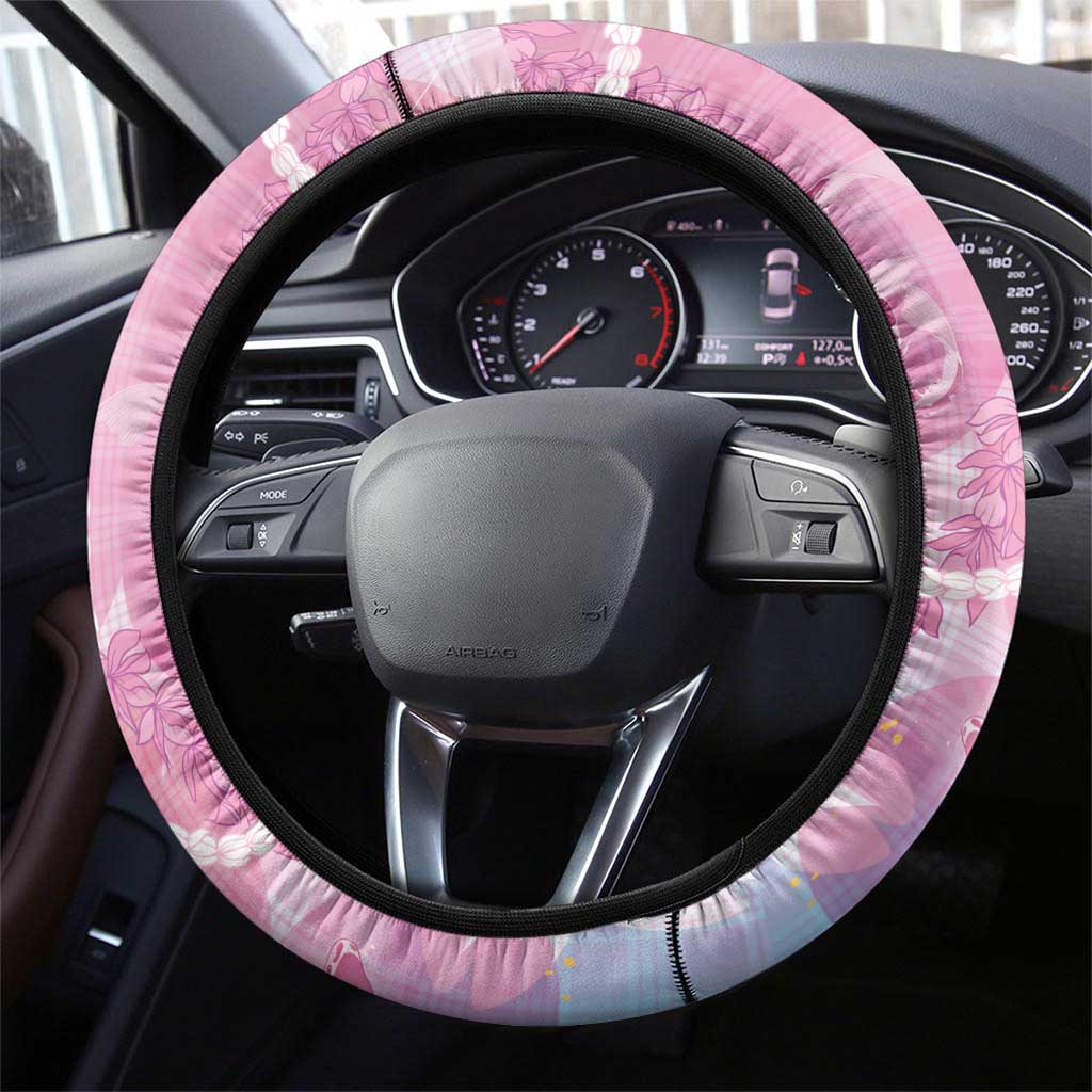 Japanese Koi Fish Steering Wheel Cover Pink Wagara Palaka Honohono Pikake Lei