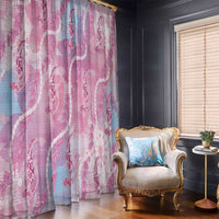 Japanese Koi Fish Window Curtain Pink Wagara Palaka Honohono Pikake Lei