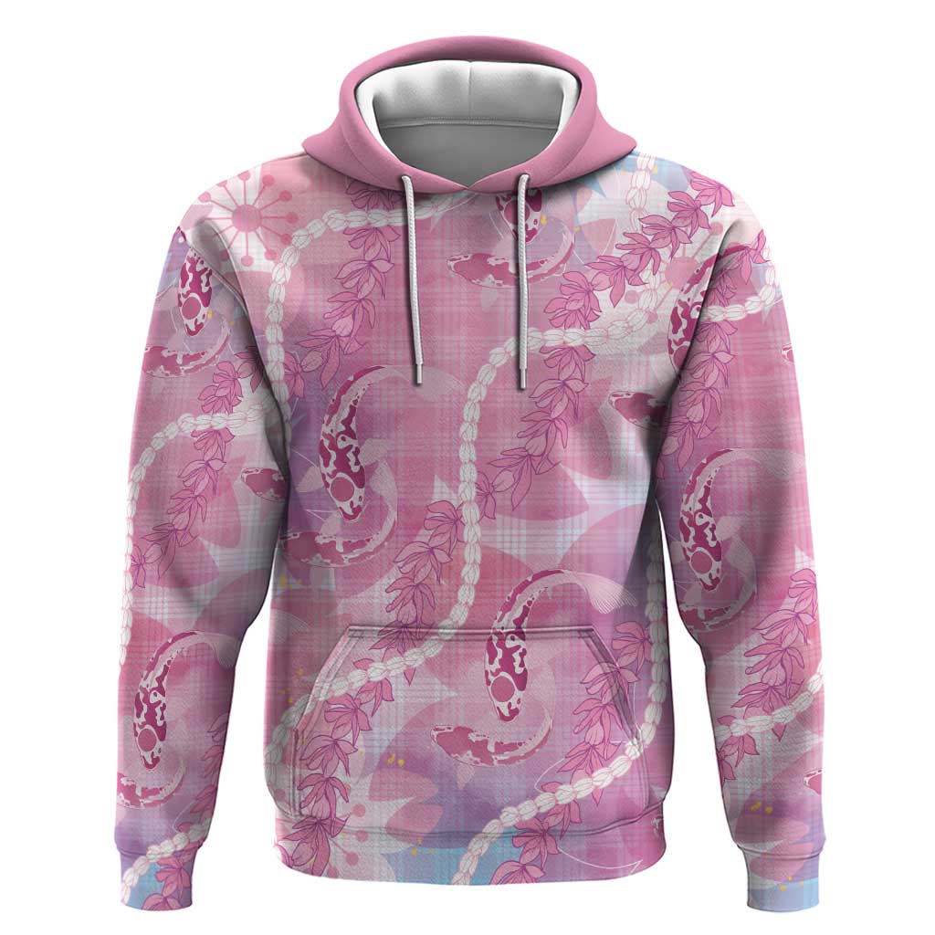 Japanese Koi Fish Zip Hoodie Pink Wagara Palaka Honohono Pikake Lei LT9 Pullover Hoodie Pink - Polynesian Pride