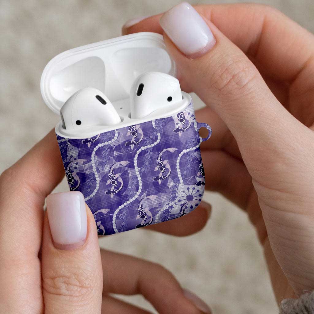 Japanese Koi Fish AirPods Case Purple Wagara Palaka Honohono Pikake Lei