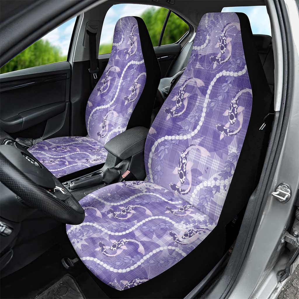 Japanese Koi Fish Car Seat Cover Purple Wagara Palaka Honohono Pikake Lei LT9 - Polynesian Pride