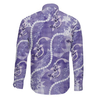 Japanese Koi Fish Family Matching Mermaid Dress and Hawaiian Shirt Purple Wagara Palaka Honohono Pikake Lei LT9 - Polynesian Pride