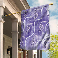 Japanese Koi Fish Garden Flag Purple Wagara Palaka Honohono Pikake Lei LT9 House Flag Purple - Polynesian Pride