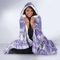 Japanese Koi Fish Hooded Blanket Purple Wagara Palaka Honohono Pikake Lei LT9 - Polynesian Pride
