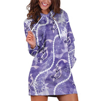 Japanese Koi Fish Hoodie Dress Purple Wagara Palaka Honohono Pikake Lei LT9 Purple - Polynesian Pride