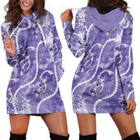 Japanese Koi Fish Hoodie Dress Purple Wagara Palaka Honohono Pikake Lei LT9 - Polynesian Pride