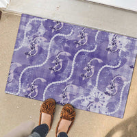 Japanese Koi Fish Rubber Doormat Purple Wagara Palaka Honohono Pikake Lei