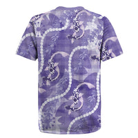 Japanese Koi Fish Rugby Jersey Purple Wagara Palaka Honohono Pikake Lei