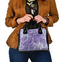 Japanese Koi Fish Shoulder Handbag Purple Wagara Palaka Honohono Pikake Lei