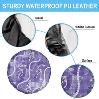 Japanese Koi Fish Spare Tire Cover Purple Wagara Palaka Honohono Pikake Lei LT9 - Polynesian Pride