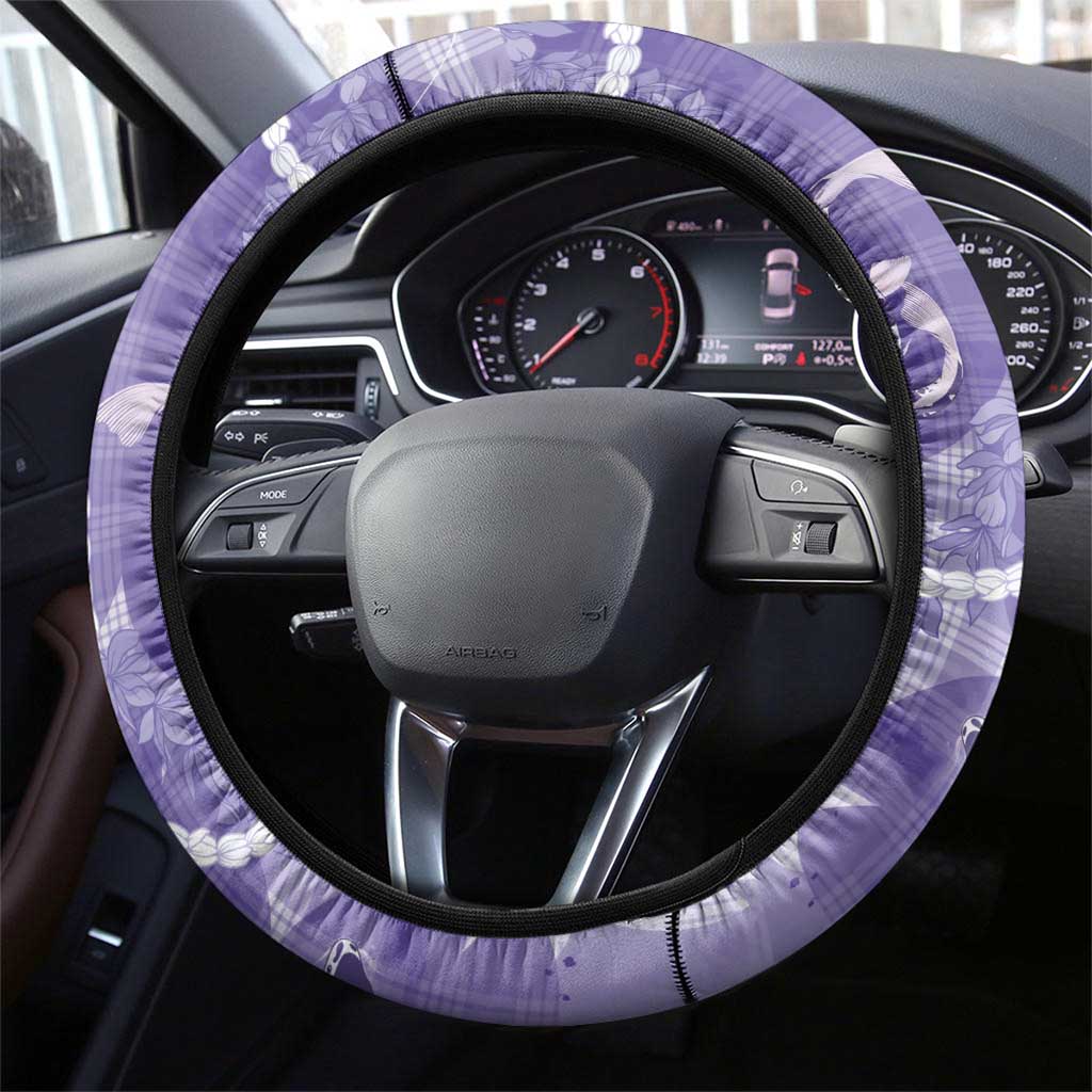 Japanese Koi Fish Steering Wheel Cover Purple Wagara Palaka Honohono Pikake Lei LT9 - Polynesian Pride