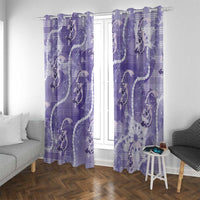 Japanese Koi Fish Window Curtain Purple Wagara Palaka Honohono Pikake Lei