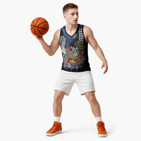 Personalized Japanese Koi Fish Ramen Basketball Jersey Aloha Shark Kakau Pattern