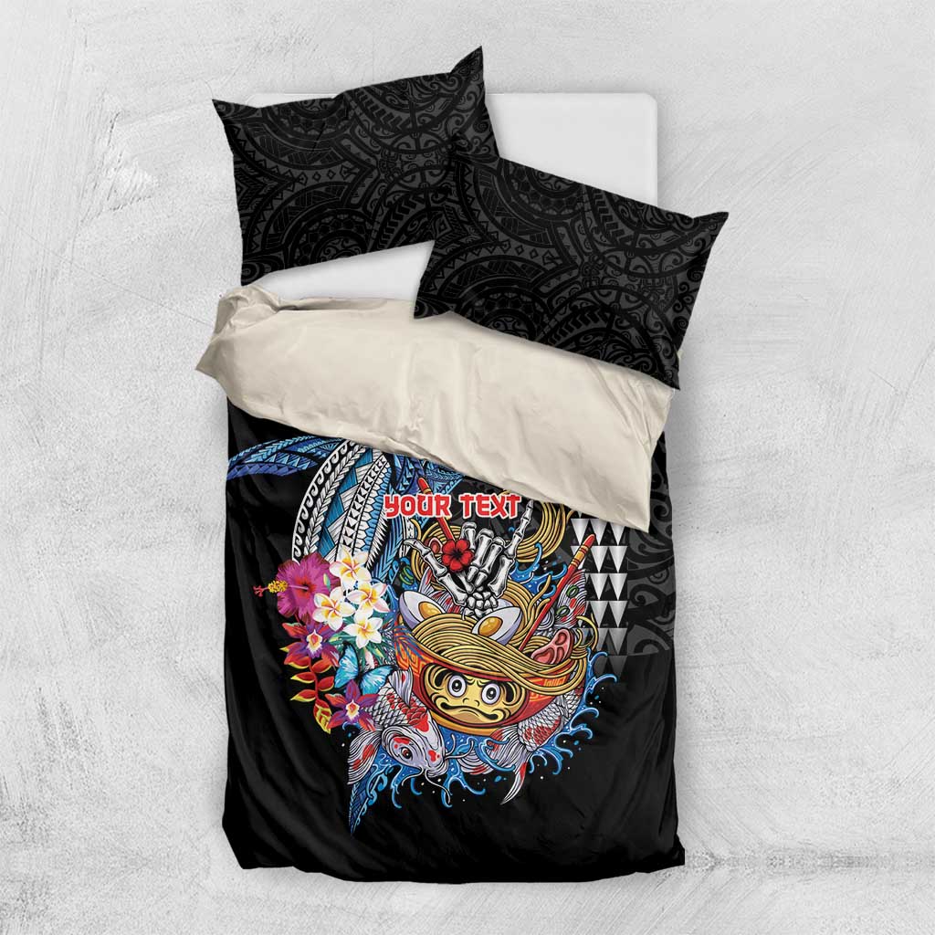 Personalized Japanese Koi Fish Ramen Bedding Set Aloha Shark Kakau Pattern