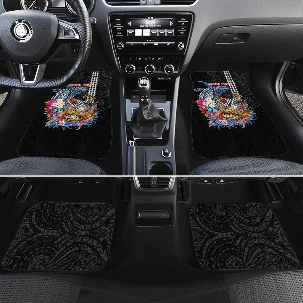 Personalized Japanese Koi Fish Ramen Car Mats Aloha Shark Kakau Pattern