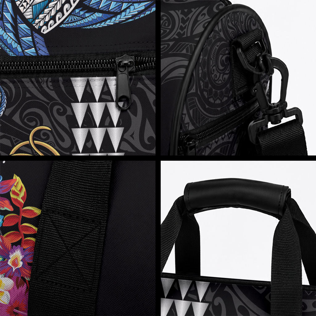 Personalized Japanese Koi Fish Ramen Duffle Bag Aloha Shark Kakau Pattern LT9 - Polynesian Pride