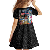 Personalized Japanese Koi Fish Ramen Family Matching Off Shoulder Short Dress and Hawaiian Shirt Aloha Shark Kakau Pattern LT9 - Polynesian Pride