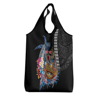 Personalized Japanese Koi Fish Ramen Grocery Bag Aloha Shark Kakau Pattern