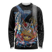 Personalized Japanese Koi Fish Ramen Long Sleeve Shirt Aloha Shark Kakau Pattern