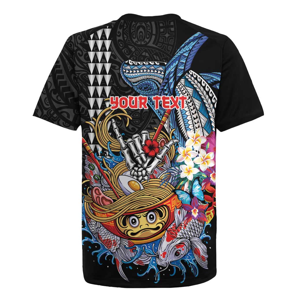 Personalized Japanese Koi Fish Ramen Rugby Jersey Aloha Shark Kakau Pattern