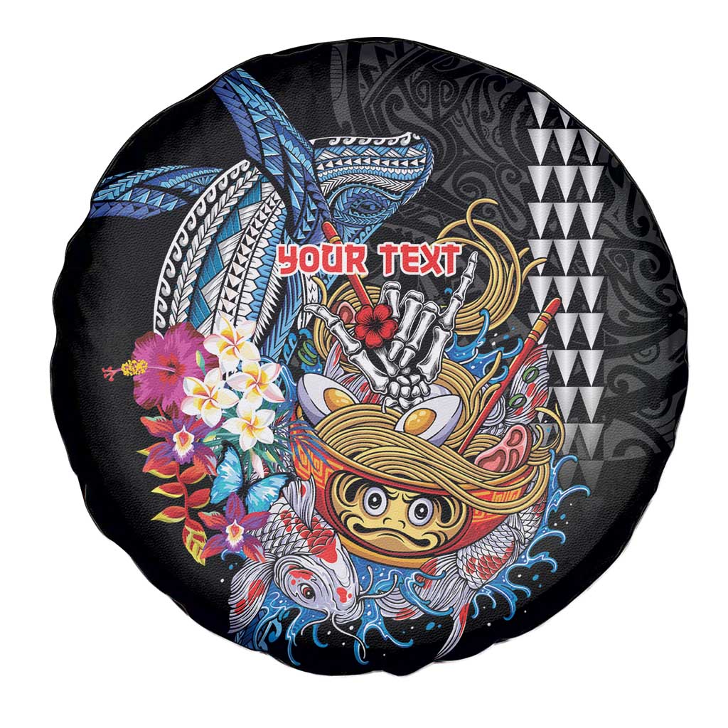 Personalized Japanese Koi Fish Ramen Spare Tire Cover Aloha Shark Kakau Pattern LT9 - Polynesian Pride