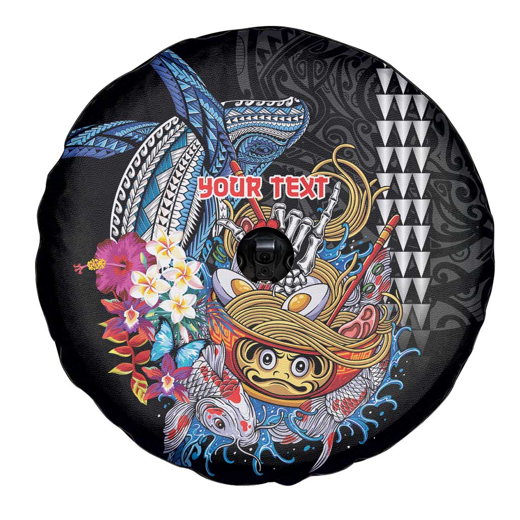 Personalized Japanese Koi Fish Ramen Spare Tire Cover Aloha Shark Kakau Pattern LT9 - Polynesian Pride