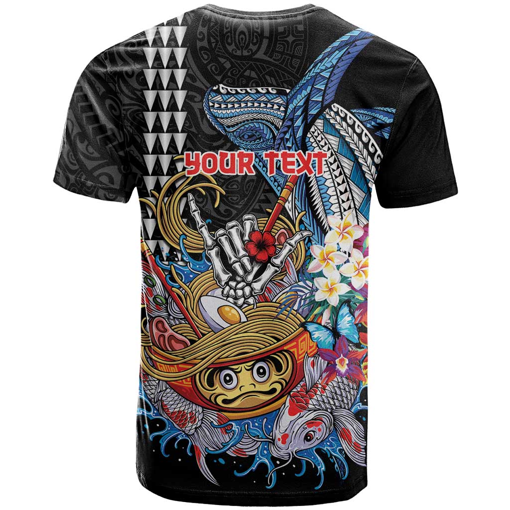 Personalized Japanese Koi Fish Ramen T Shirt Aloha Shark Kakau Pattern