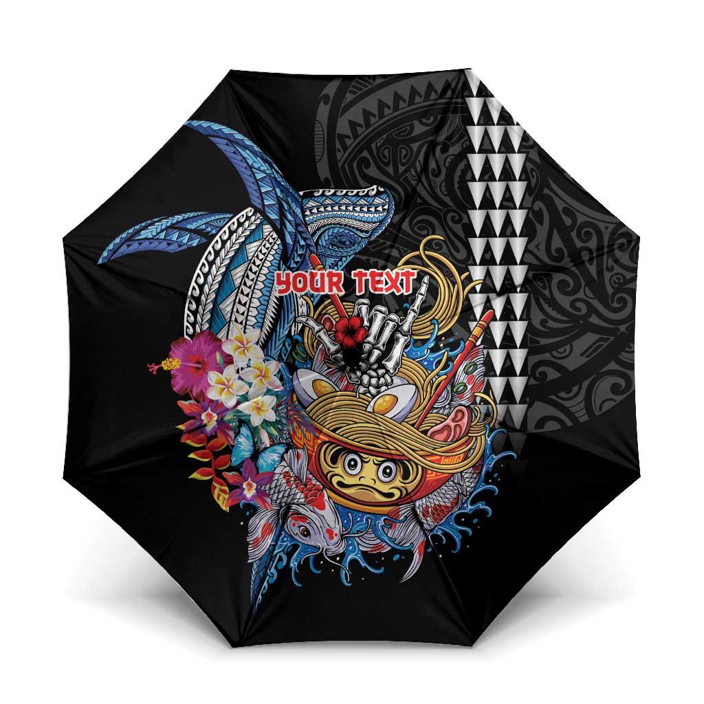 Personalized Japanese Koi Fish Ramen Umbrella Aloha Shark Kakau Pattern