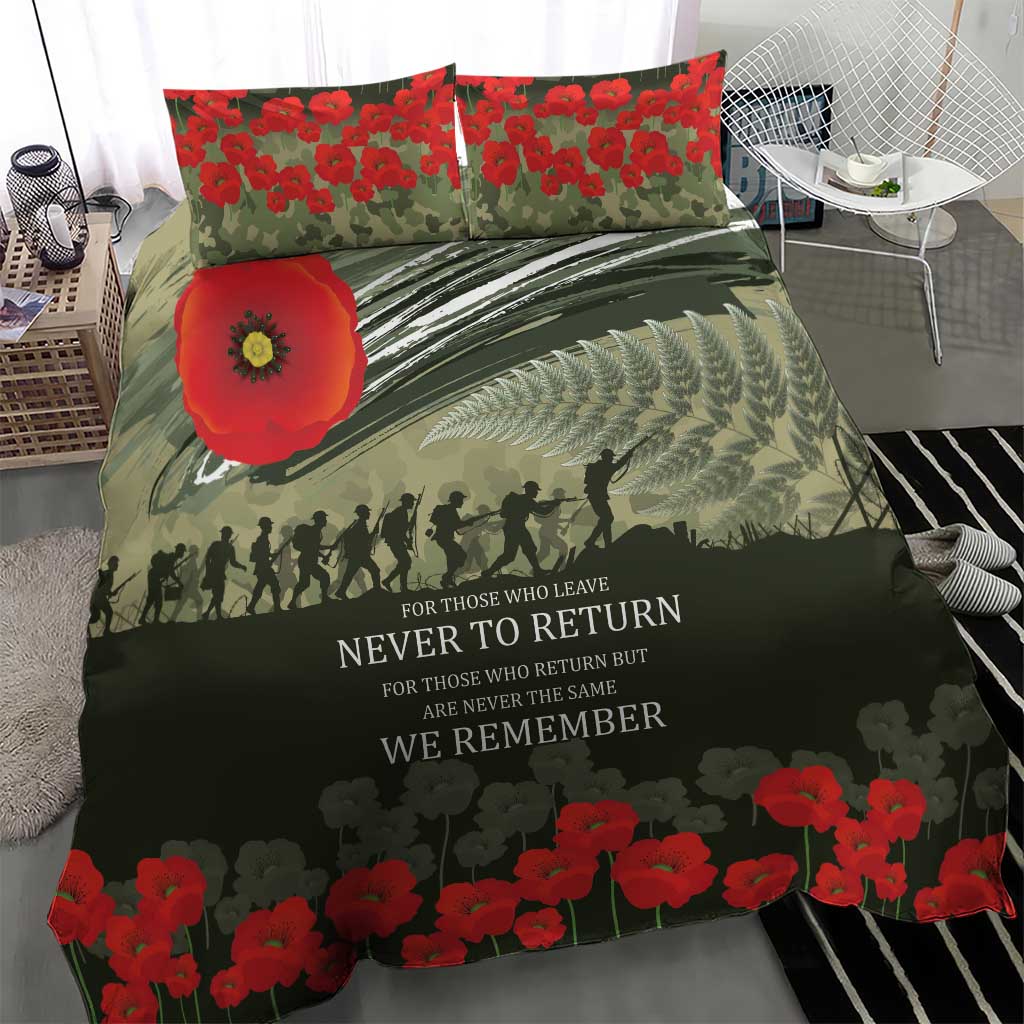 ANZAC Day We Remember Bedding Set Maori Silver Fern Camouflage Motif LT9 - Polynesian Pride