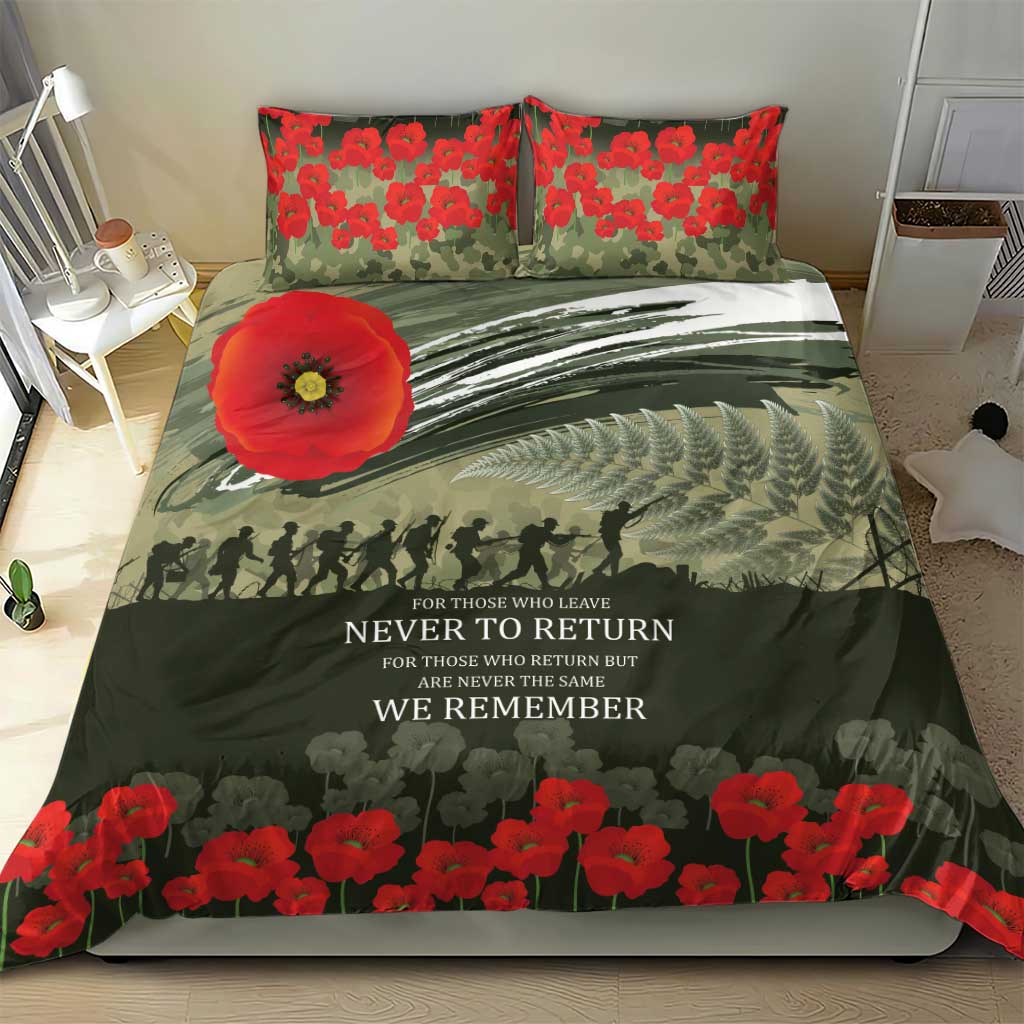 ANZAC Day We Remember Bedding Set Maori Silver Fern Camouflage Motif LT9 - Polynesian Pride