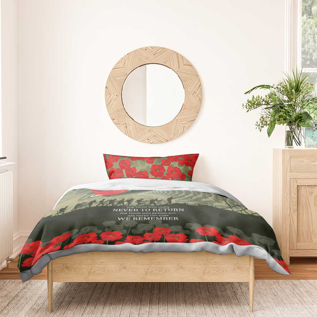 ANZAC Day We Remember Bedding Set Maori Silver Fern Camouflage Motif LT9 - Polynesian Pride