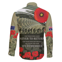 ANZAC Day We Remember Family Matching Puletasi and Hawaiian Shirt Maori Silver Fern Camouflage Motif LT9 - Polynesian Pride