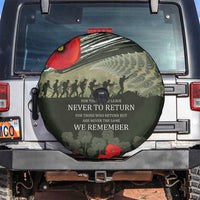 ANZAC Day We Remember Spare Tire Cover Maori Silver Fern Camouflage Motif LT9 Green - Polynesian Pride