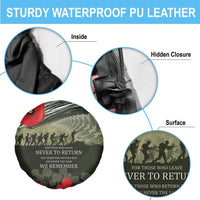 ANZAC Day We Remember Spare Tire Cover Maori Silver Fern Camouflage Motif LT9 - Polynesian Pride