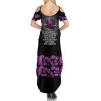 ANZAC Day Remembrance Family Matching Summer Maxi Dress and Hawaiian Shirt Purple Poppy We Will Remember Them LT9 - Polynesian Pride