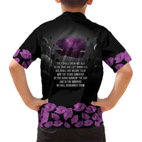 ANZAC Day Remembrance Hawaiian Shirt Purple Poppy We Will Remember Them LT9 - Polynesian Pride