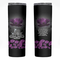 ANZAC Day Remembrance Skinny Tumbler Purple Poppy We Will Remember Them LT9 Purple - Polynesian Pride
