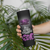 ANZAC Day Remembrance Skinny Tumbler Purple Poppy We Will Remember Them LT9 - Polynesian Pride