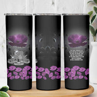 ANZAC Day Remembrance Skinny Tumbler Purple Poppy We Will Remember Them LT9 - Polynesian Pride