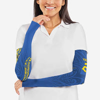 Custom Oceania Football Solomon Kings Arm Sleeves Polynesian Tribal Pattern