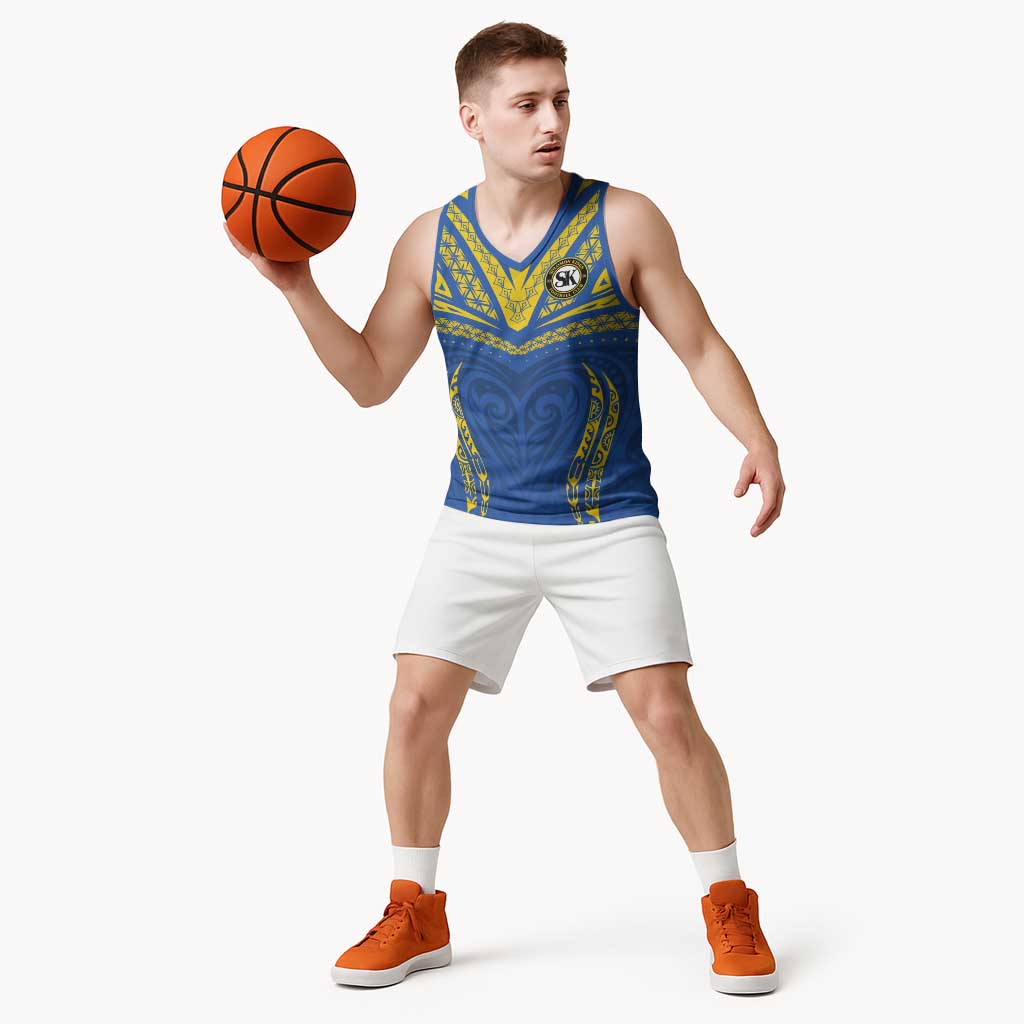 Custom Oceania Football Solomon Kings Basketball Jersey Polynesian Tribal Pattern