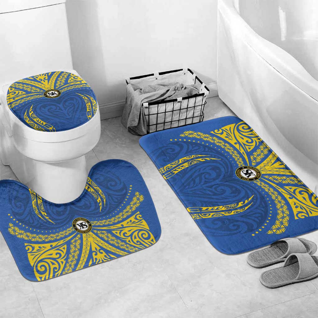Oceania Football Solomon Kings Bathroom Set Polynesian Tribal Pattern