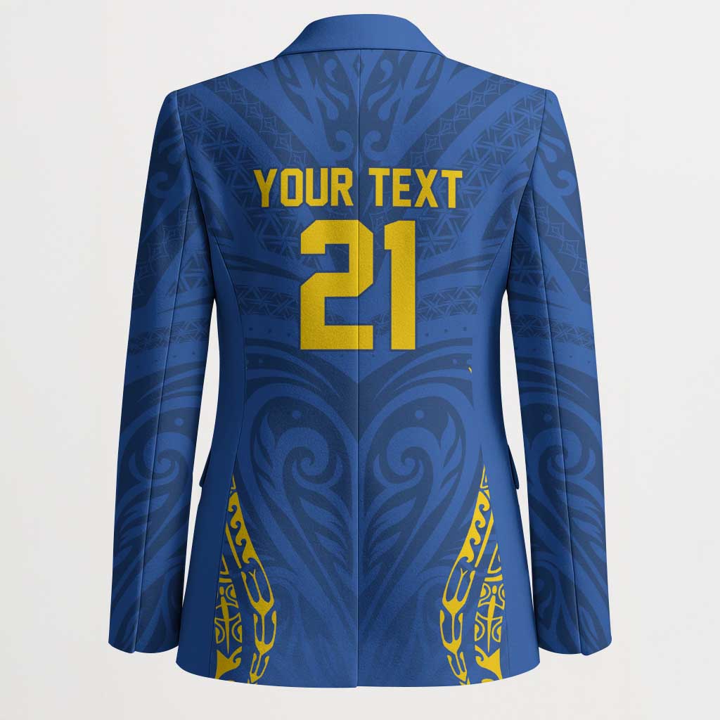 Custom Oceania Football Solomon Kings Blazer Polynesian Tribal Pattern